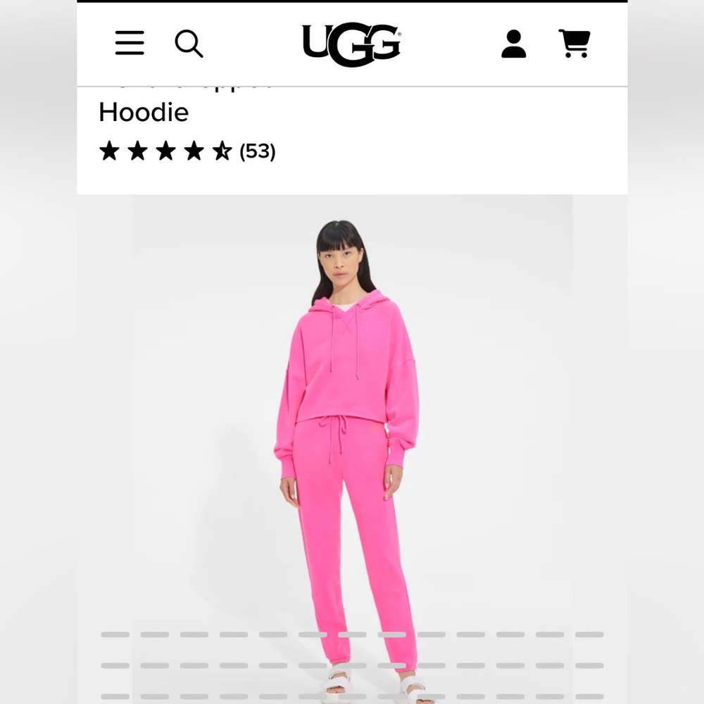 UGG Keira Cropped Hoodie XS and matching sweat pants S